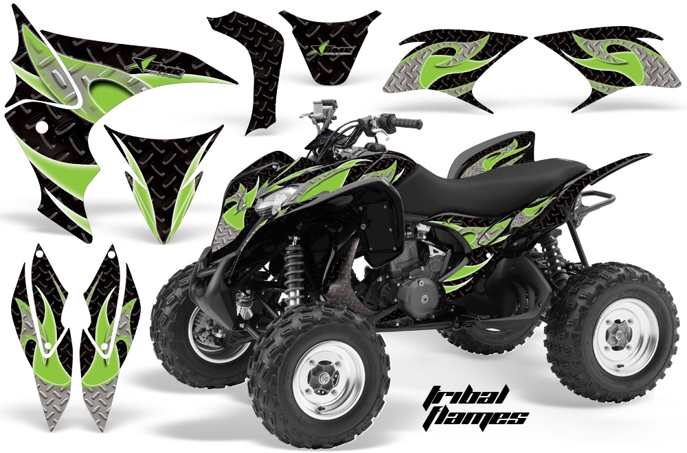 Honda TRX 700 Graphics TRIBAL FLAME-GREEN BLACKBG-1000